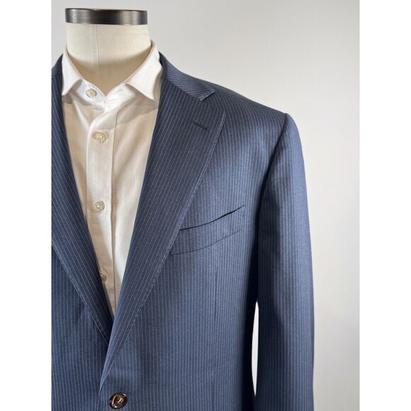 Suitsupply Mens Blazer Blue Tailored Fit Lazio Suit Pure Wool Super 110s 46L - Picture 9 of 14